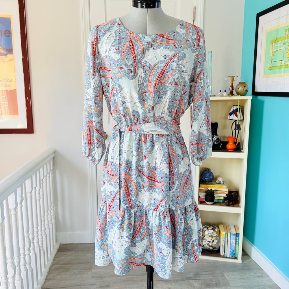 ANTHROPOLOGIE Jane and Delancey Ruffle Hem Dress (size S)